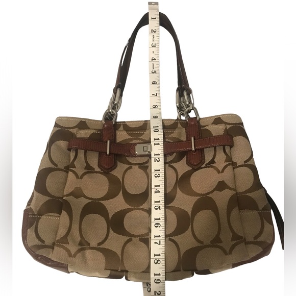 Coach Shoulder Satchel Bag Brown Tan No. D1273-17806M - Picture 10 of 11